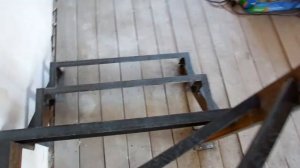 Каркас Г-образной лестницы с 4 забежными ступенями под отделку | L-shaped frame staircase