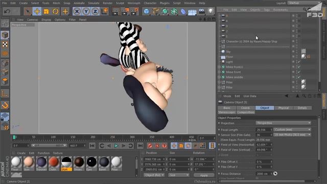 [F3D] C4D - Тэг Camera Morph в Cinema 4D R14 смотреть онлайн