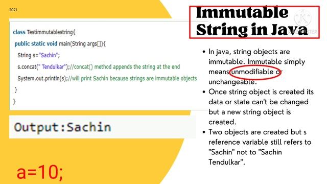 String immutable in Java | Why string is immutable in java | Java tutorial for beginners