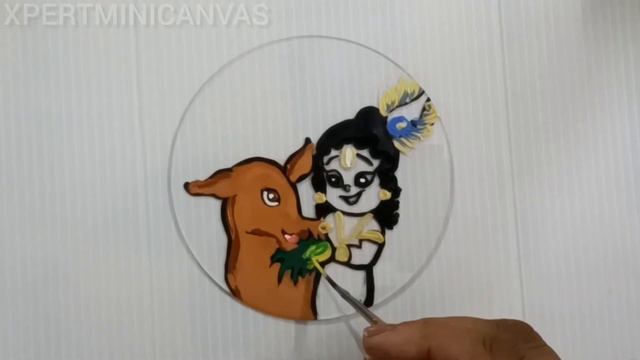 Krishna Reverse Glass Painting for Beginners #painting for #beginners | #art by #artist