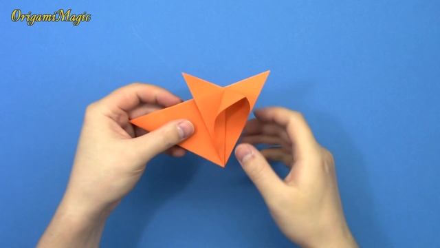 Как сделать Лису из бумаги своими руками | Оригами Животные без клея смотреть онлайн