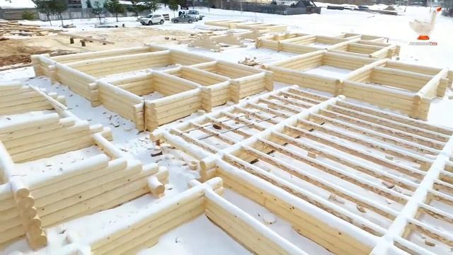 Сруб дома ручной рубки. Дом из бревна. Рубка дома из бревна смотреть онлайн