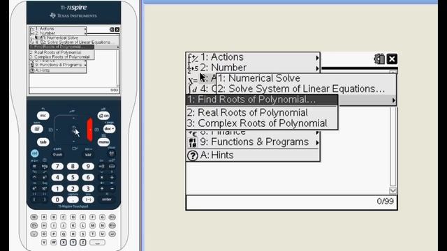 Lesson: Solving polynomial equations on the TI-Nspire смотреть онлайн