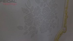Работа с трафаретами по декоративной штукатурке, просто и быстро, своими руками!