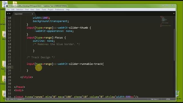 Styling Range Inputs using HTML5 and CSS3