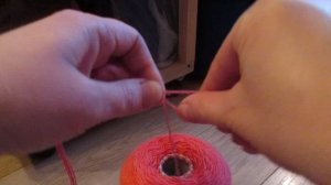 Как вязать в 3 сложения из одного клубка или бобины.