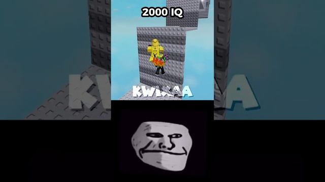 2000 IQ MOMENT!! - Wall Hop Obby Glitch ?? (Troll Face Meme) #shorts #roblox #trollface