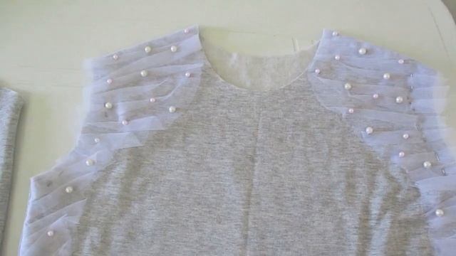 Мой процесс пошива свитшота (декорирование фатином) / Втачать (вшить) рукав в пройму