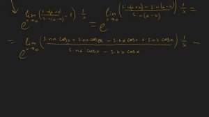 №5. "Предел (sin(a+x)/sin(a-x))^(1/x)". Математический анализ.