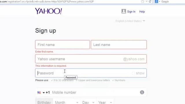How To Create New Yahoo Account