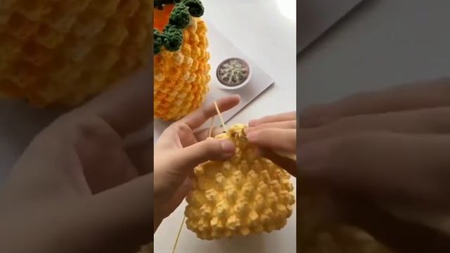 Сумочка ананас крючком. Crochet bag pineapple.