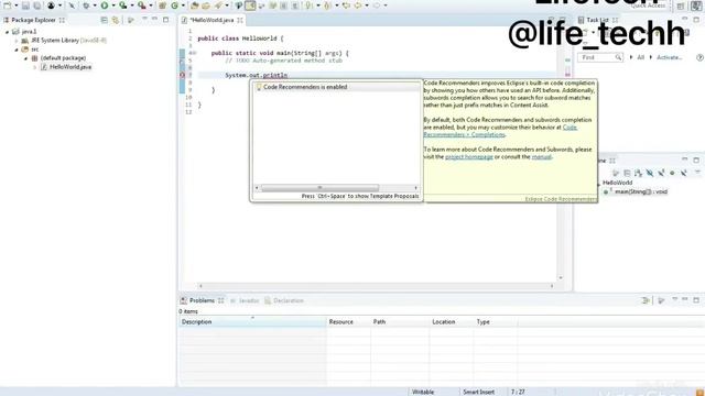 How to create a java class and run “HelloWorld” смотреть онлайн
