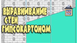 Выравнивание стен. Как выровнять стену гипсокартоном. Гипсокартон на клей.