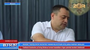 Shaxsni tasdiqlovchi hujjatsiz yashab kelayotgan ayollarga pasport berildi