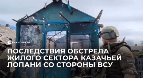 Последствия обстрела жилого сектора Казачьей Лопани со стороны украинских войск