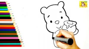 Винни Пух раскраска для малышей.Рисунок Винни Пух.#рисунок#раскраска#