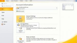How to change your email password in Outlook 2010
