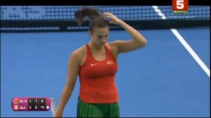 Fed Cup.Belarus - Switzerland. Day 2. Aryna SABALENKA vs Viktorija GOLUBIC