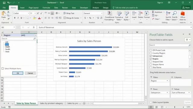 Step by Step Instructions for Pivot Tables, Charts, and Dashboards in Excel 2016 (PART 02) смотреть онлайн
