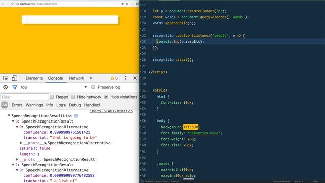 JavaScript Speech Recognition #JavaScript30 20/30
