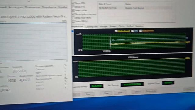 Ryzen 3 3200g, Vega 8, тест Aida64 в закрытом корпусе