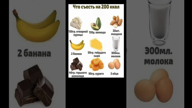 ЧТО СЪЕСТЬ НА 200 ККАЛ