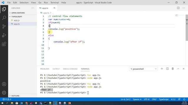 4. TypeScript | If, Else if, Else | Control Statements  [07-Mar-2021]