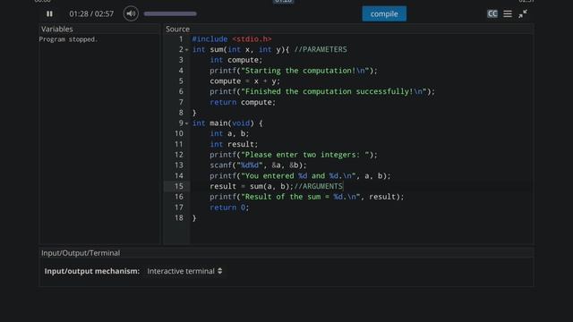 Differentiate parameters and arguments of a function смотреть онлайн