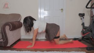 Yoga in skirt