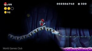 Прохождение New Super Mario Bros U (Wii U) захватывающие костяные горки 2