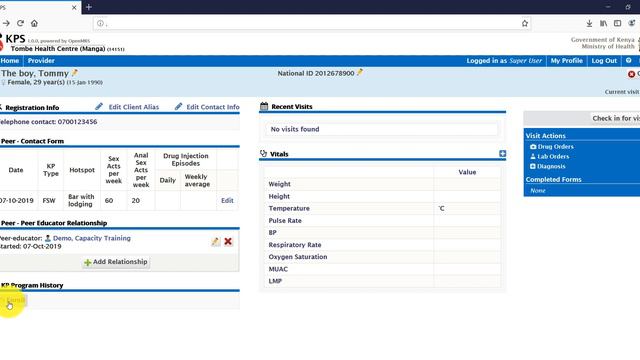 KPS client relationship and enrollment