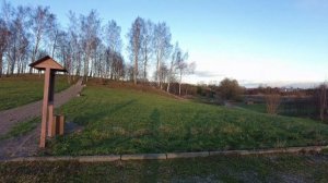Rūdaičiai. Литовская деревня. Ветрогенераторы и городище.
