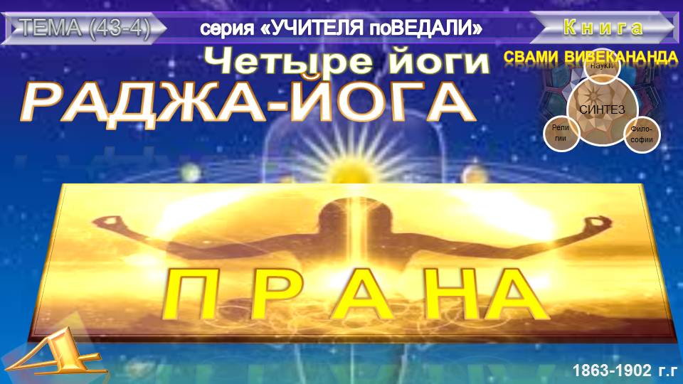 (4) РАДЖА-ЙОГА - ПРАНА (3 гл) - Свами Вивекананда (1863-1902 гг)