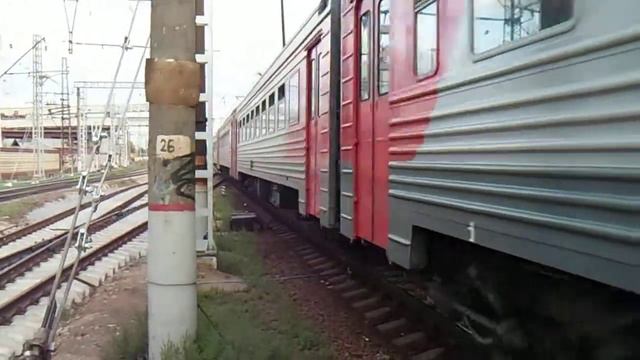 Станция Ховрино. Электропоезд ЭТ2М - 107 прибывает из Москвы. САПСАН НА С.-ПЕТЕРБУРГ. смотреть онлайн