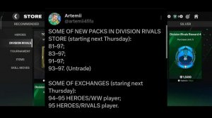 AVOID THIS MISTAKE ⚠️ | Division Rivals Store Pack Update | End Of Season Rewards in FC Mobile