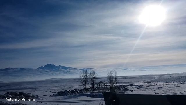 Снежный #Арагац - вид со стороны села #Гехарот смотреть онлайн