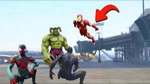 ЧЕЛОВЕК ПАУК ПАУТИНА ВСЕЛЕННЫХ ЧЕЛОВЕК ПАУК 2099 НАШЁЛ ХАЛКА И ЖЕЛЕЗНОГО ЧЕЛОВЕКА! ОБЗОР МОДА GTA