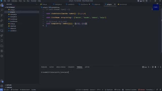 #4 Arrays and Tuples in Typescript | Tutorial | Hindi