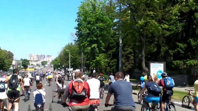 Велодень в Харькове 2015.05.24 Маршрут смотреть онлайн