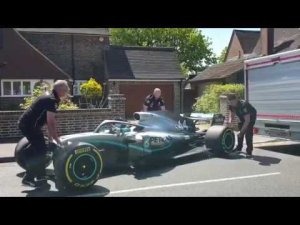 Lewis Hamilton fan surprised by Formula 1 car parked outside home