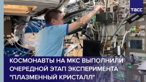 Космонавты на МКС выполнили очередной этап эксперимента Плазменный кристалл