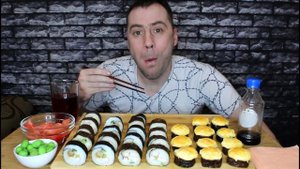 MUKBANG Домашние роллы / Sushi rolls / ASMR / МУКБАНГ / Мукбанг Сеня /eating show/먹방