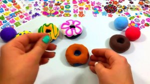 Diy plasticine donuts / Как сделать Пончики из легкого пластилина Радужные Пончики Донатс