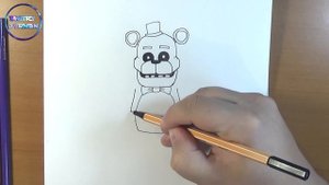How to draw Fredbear, FNAF, Как нарисовать Фредбера, ФНАФ