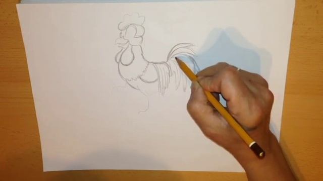 Как нарисовать, ПЕТУХ, Рисунки карандашом, how to draw animals, Сhicken, Art