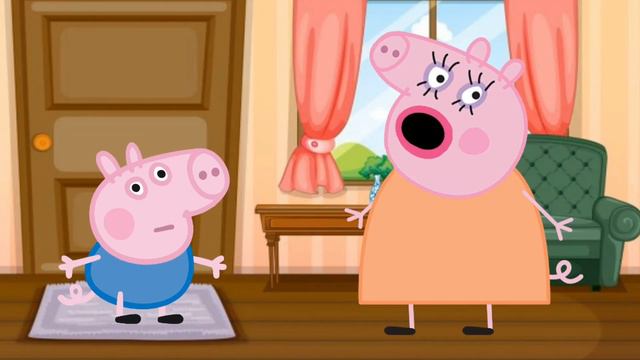 Свинка Пеппа - Мам почему ты у Папы на Животе ночью прыгала 😨 Мультик для взрослых 18+ смотреть онлайн