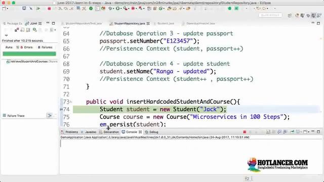 089 Step 40   ManyToMany Mapping   Insert Student and Course