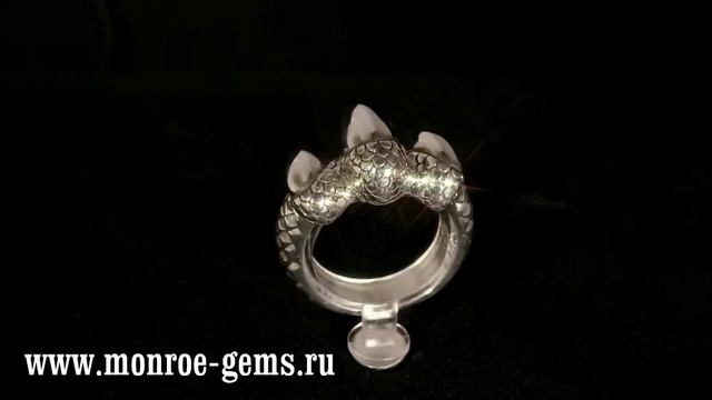 Серебряное кольцо. Серебряный перстень. Big Silver ring. Коготь дракона