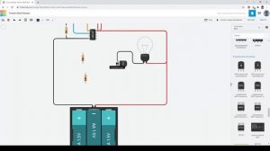 Фонарик на Attiny13 в TinkerCad