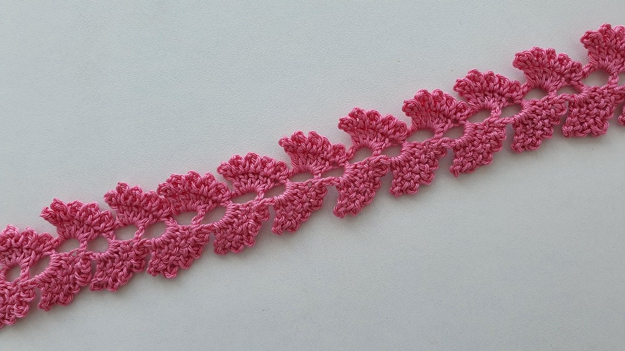 Ажурное ленточное кружево. Вязание крючком / Ribbon lace crochet